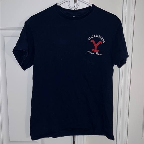 T-shirt con logo Ranch per fan di Yellowstone nera T-shirt con logo Ranch per fan di Yellowstone nera
